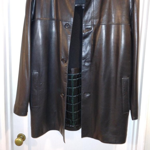 Andrew Marc - 3/4 length leather Jacket Size L - Picture 2 of 9